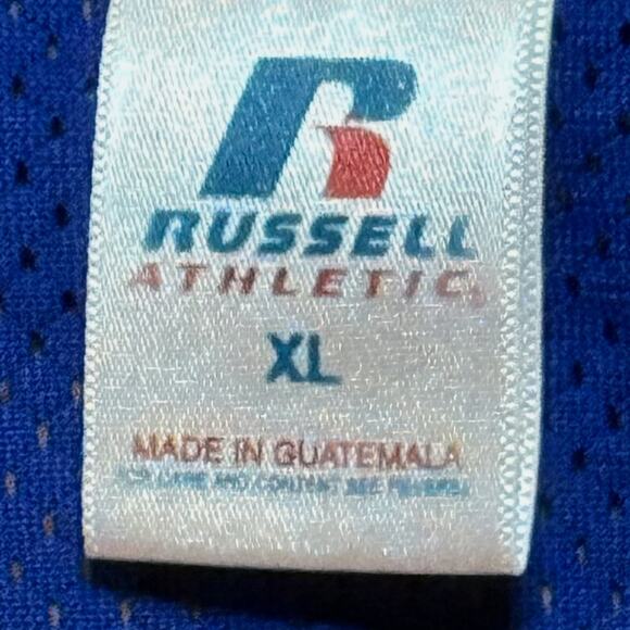 Russell Athletic Jersey Mens Blue Texas Rangers Full Button Short Sleeve Sz XL - Picture 5 of 7